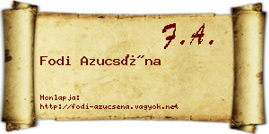 Fodi Azucséna névjegykártya
